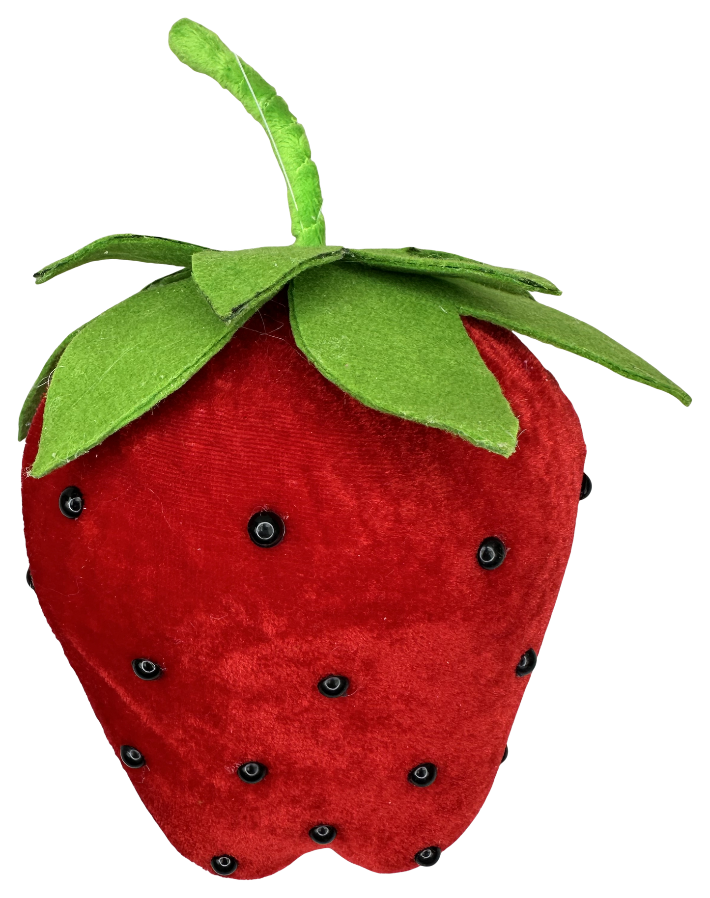 63912RD  H8"XW5"     Decor Strawberry   Red/Green/Black