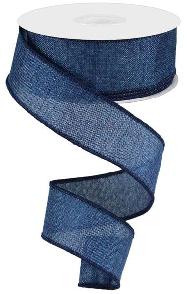 RG01880C6 1.5"X10yd Denim Shiny Royal Burlap
