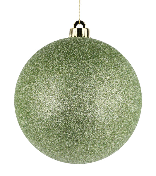 XY2992X8      120Mm Glittered Ball   Sage Green