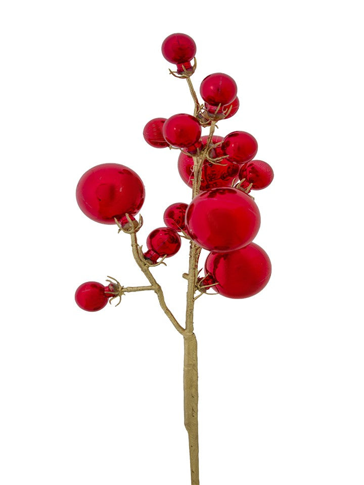 2826151RD    15" ORNAMENT BALL SPRAY   Red