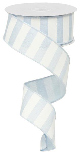 RX914875  1.5" x 10yd Horizontal Stripe Light Blue/White