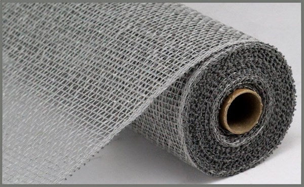 RP810010  10" x 10yd Poly Burlap Mesh Grey
