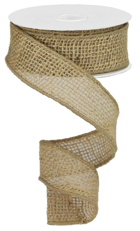 RA1367  1.5" x 10yd Loose Weave Burlap Natural