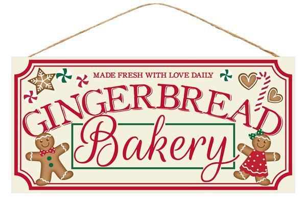 AP8727   12.5"L x 6"H "Gingerbread Bakery" Sign   885673794674