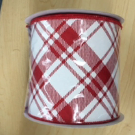RGA128124  4" x 10yd White/Red