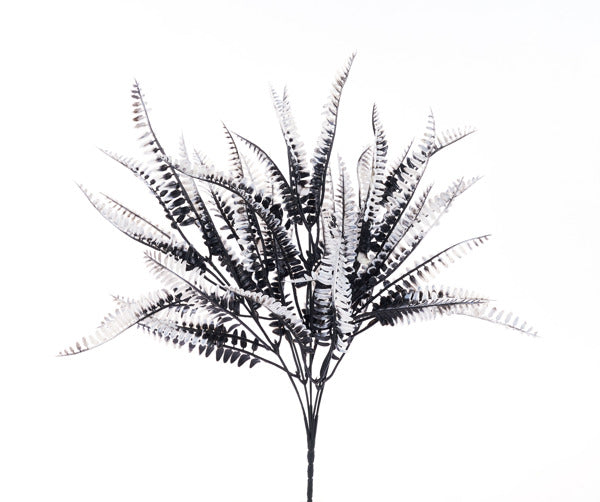 HH760450  16"L Fern Bush Black/White