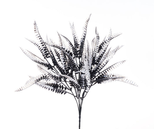 HH760450  16"L Fern Bush Black/White