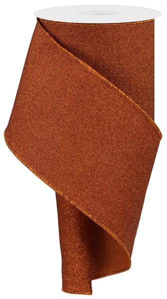 RGE1382TC    4" x 10yd Fine Glitter On Royal     Pumpkin