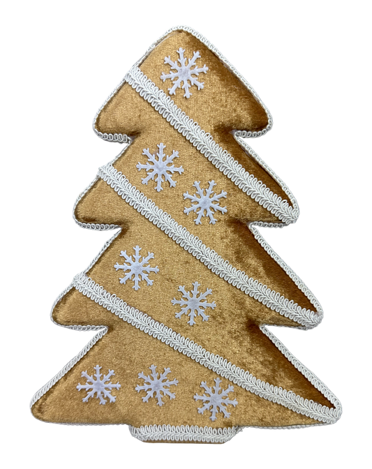 86341BNWT  9.5"HX8"WX1"D  Gingerbread Tree  Ornament    Brown/White