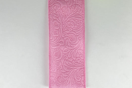 42466-40-03     2.5"X10YDS     Embossed Flower    Pink