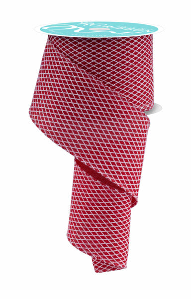 RGF169624  2.5" x 10yd Mini Harlequin Red/White
