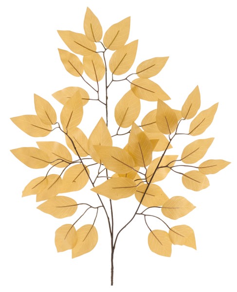 FG633736   23"L Ficus Spray    Antique Gold