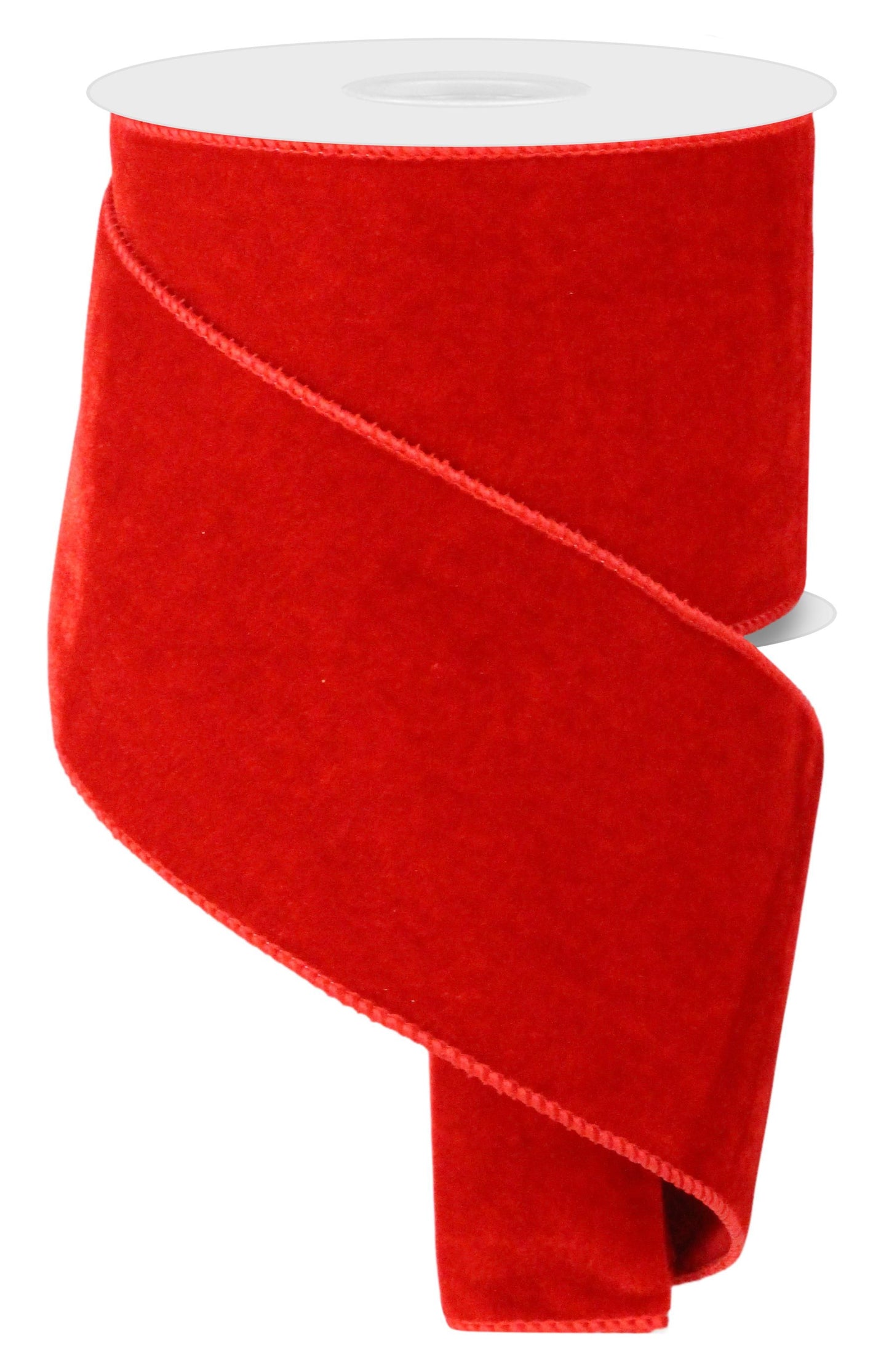 RGE166024    4" x 10yd Deluxe Velvet/Satin Backing  Red