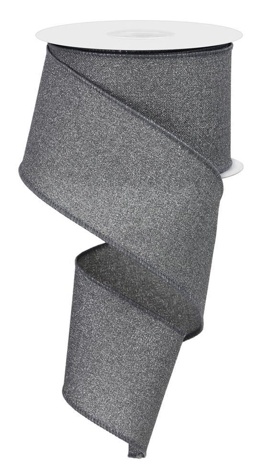 RGE138110       2.5" x 10yd Fine Glitter On Royal    Light Grey
