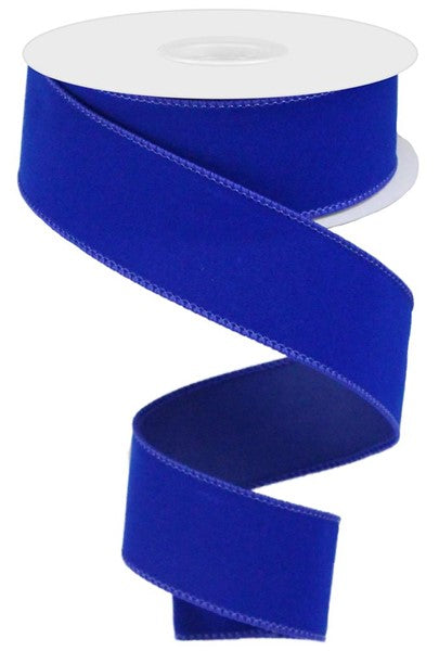 RL194225  1.5" x 10yd Indoor Velvet Ribbon Royal Blue