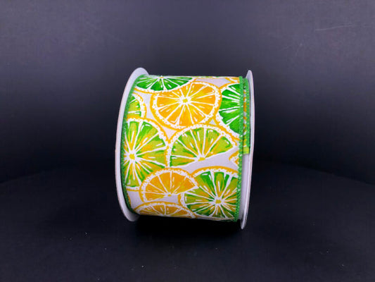 41334-40-09: WHT STN/LEMONS-LIMES, 2.5"X10Y