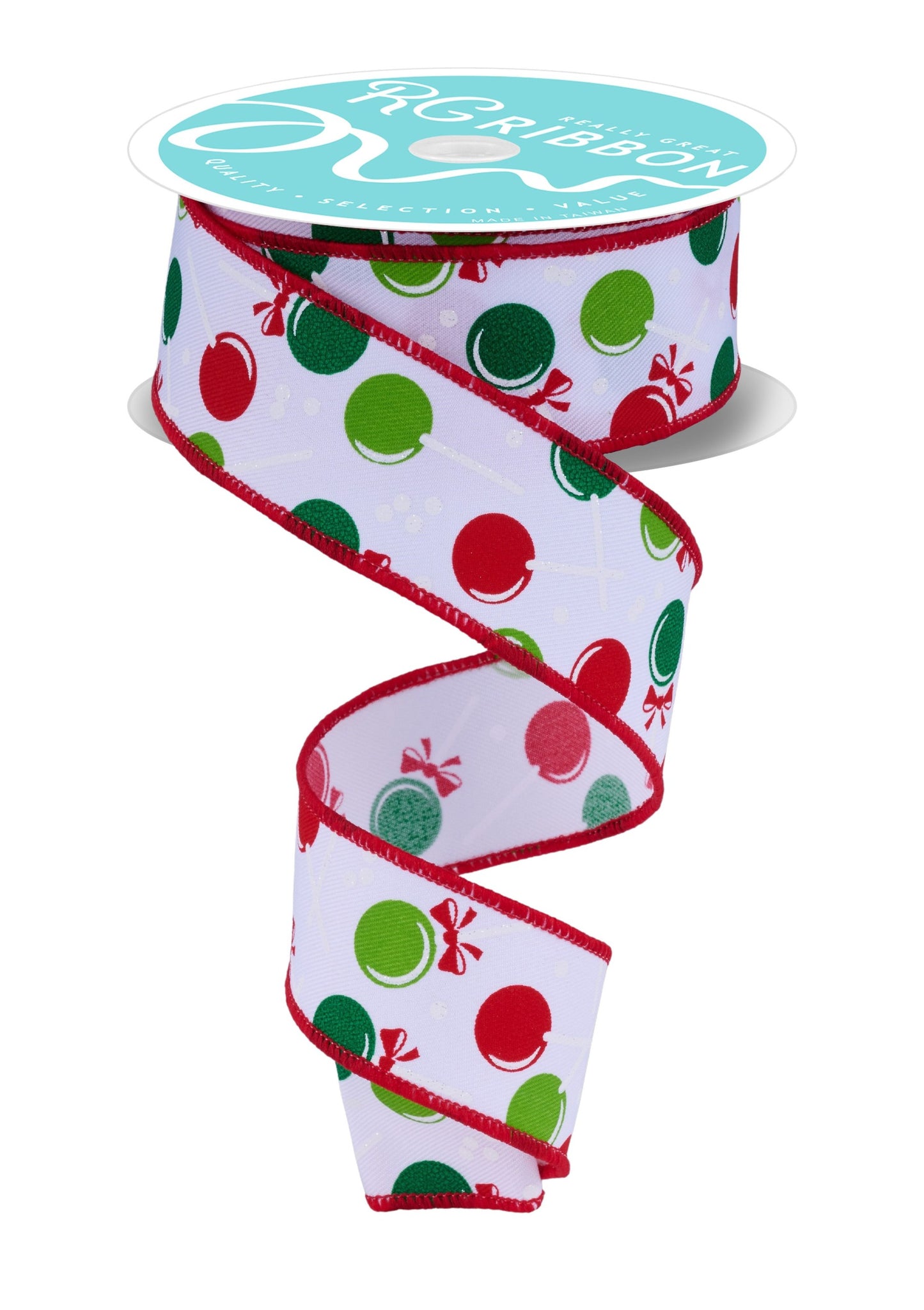RGH106927   1.5" x 10yd Chocolate Covered Strawberries   White/Multi