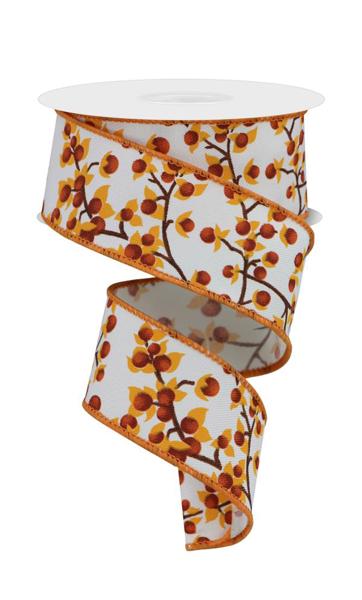 RGE135530  1.5" x 10yd Bittersweet Ivory/Mstrd/Orng/Rust/Brn