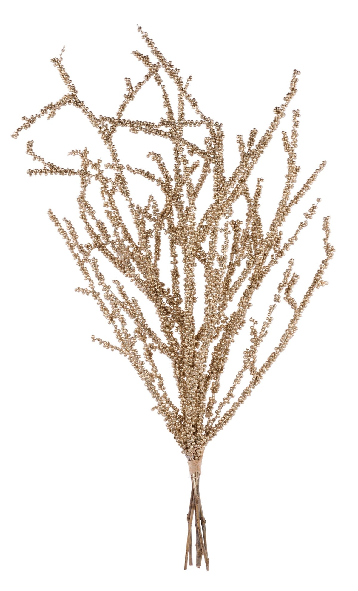 FB199849    35"L Styro Ball/Bamboo Twig Bundle   Champagne