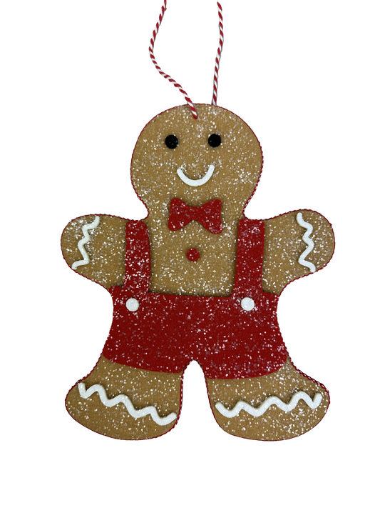 86093BOY    9"HX7.5"H     Gingerbread Ornament