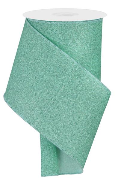 RGE1382AN  4" x 10yd Fine Glitter On Royal Mint