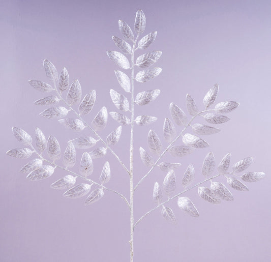 XS248141    21.5"L Pearl Honey Locust Spray    Silver