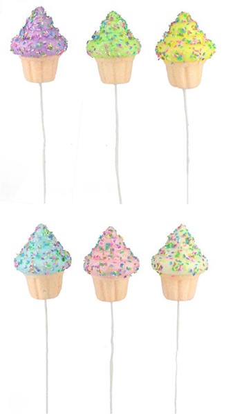 MN0134 11'' Sprinkles Cup Cake Pick Multi