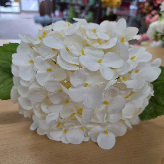 2255154CR   17"   Hydrangea Spray   Cream