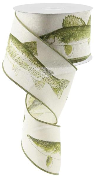 RG01654C2 2.5x10Yd Fresh Water Fish Cream/Dk Green/Moss