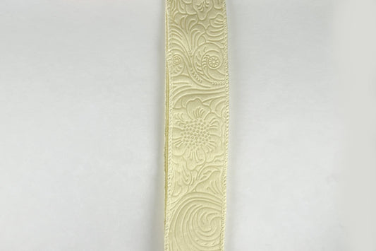 42466-09-18    1.5"X10YDS    Embossed Flower    Ivory