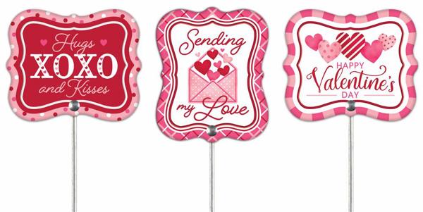 MF3992  16"Oal Emboss Matte Valentine Pick