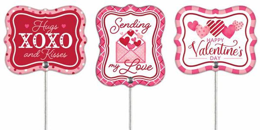 MF3992  16"Oal Emboss Matte Valentine Pick