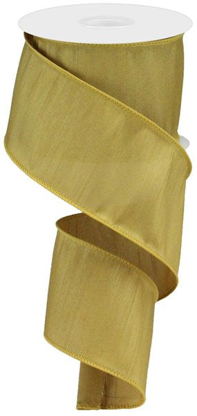RD110208  2.5" x 10yd Faux Dupioni Gold