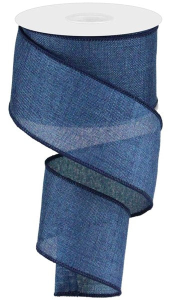 RG01881C6 2.5"X10yd Denim Shiny Royal Burlap