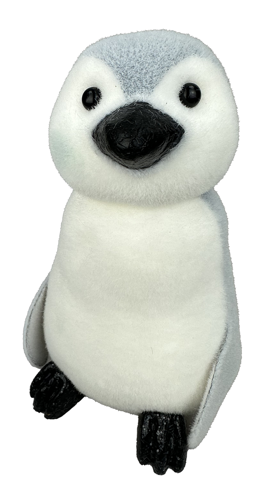 85978WT   H9xDIA5   Décor Flocked Penguin   Grey/White/Black