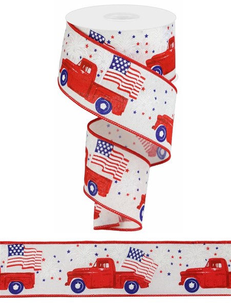 RG0199733  2.5" x 10yd Patriotic Truck On Royal Ivory/Red/Blue
