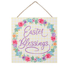 AP8875 Easter Blessings Wooden Sign