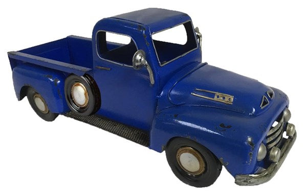 AM0192 Blue Metal Truck Planter 16x6.5