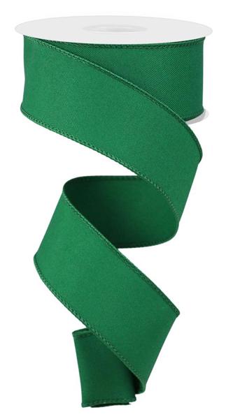 RGE120206  1.5" x 10yd Diagonal Weave Fabric Emerald Green