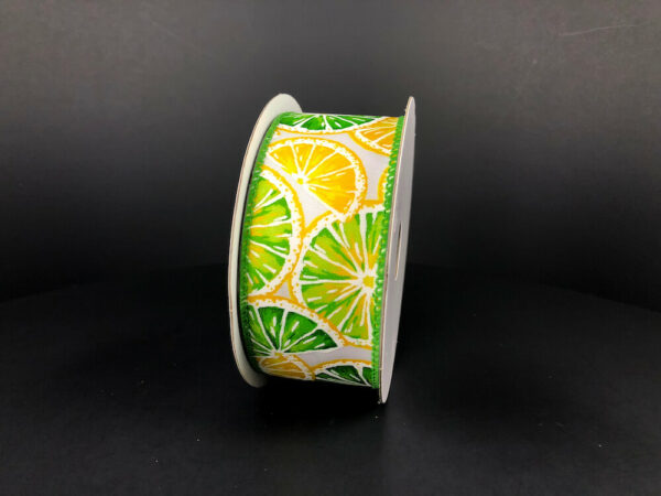 41334-09-09: WHT STN/LEMONS-LIMES, 1.5"X10Y