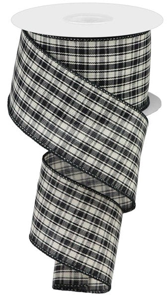 RGA188202   2.5" x 10yd Multi Check    Black/Beige