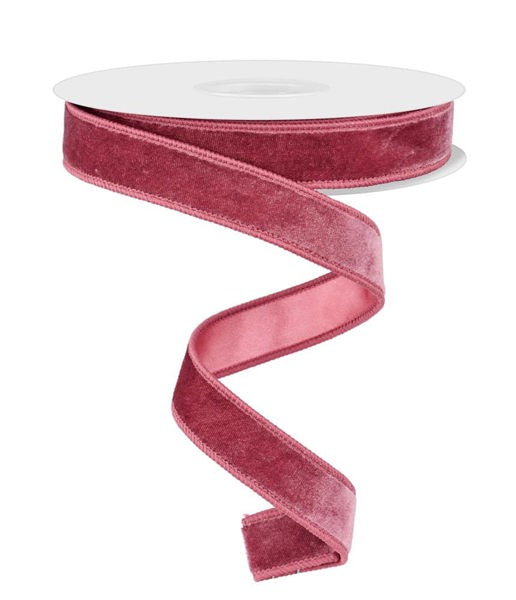 RGE765871  7/8" x 10yd Deluxe Velvet/Satin Backing Dusty Rose