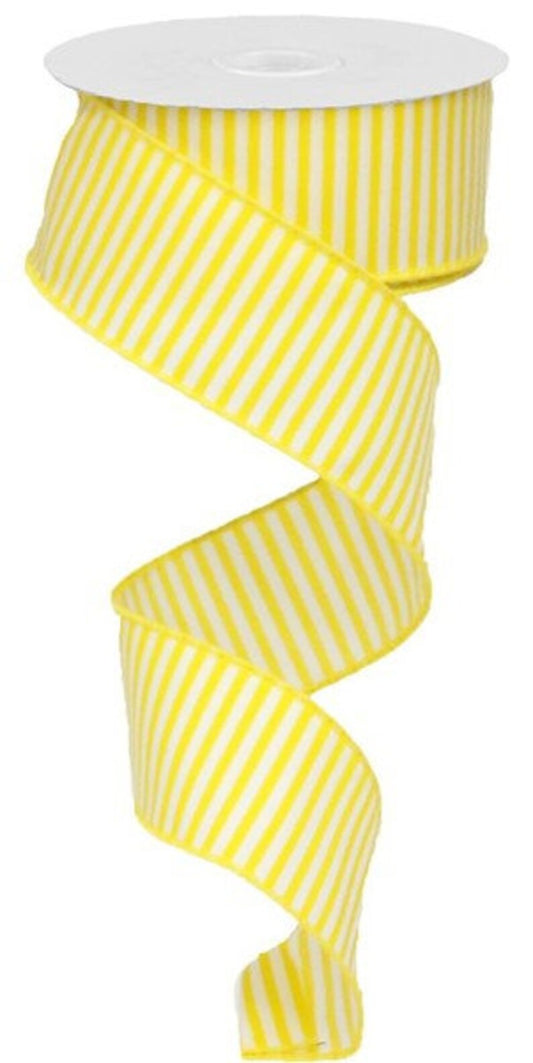 RX9141J3  1.5" x 10yds  Horizontal Stripe Yellow/White