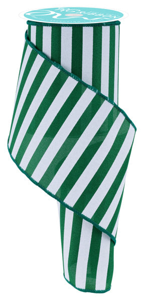 RGE193706       4" x 10yd Medium Horizontal Stripe   Emerald/White