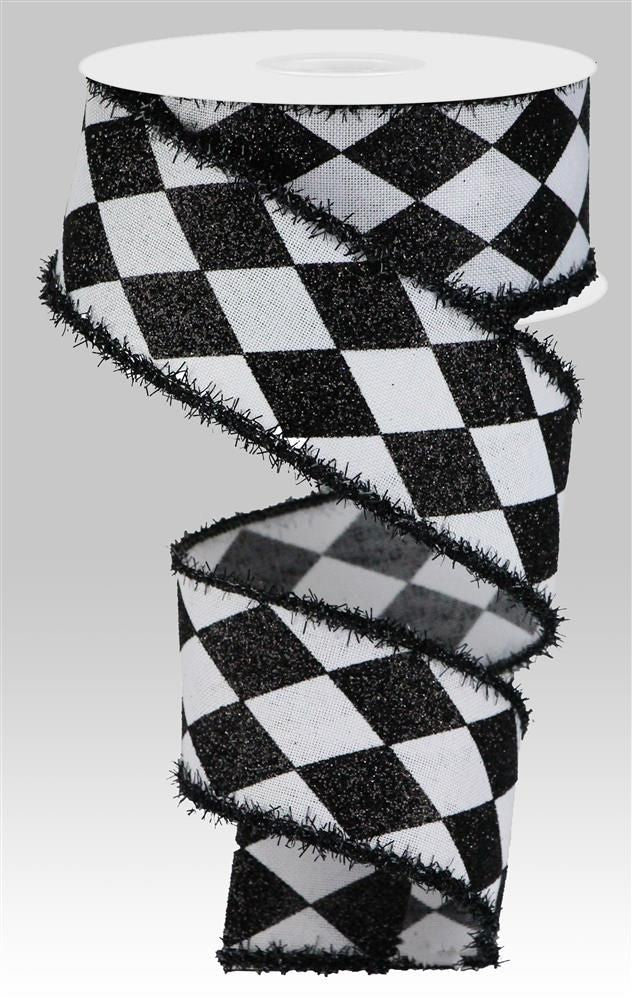 RG0805227     2.5" x 10yd Harlequin   Black/White