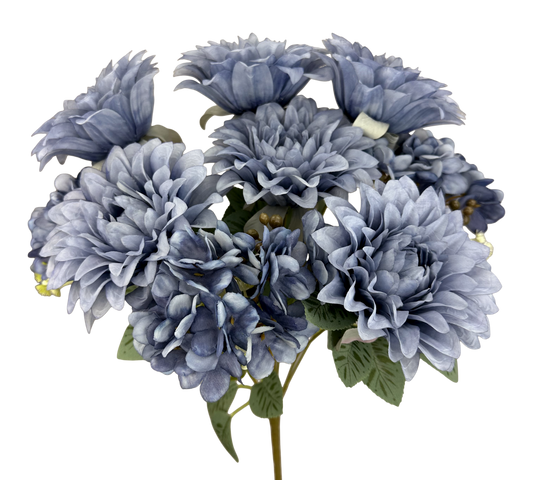 57329BL    H17"   Dahlia Hydr BushX9   Blue