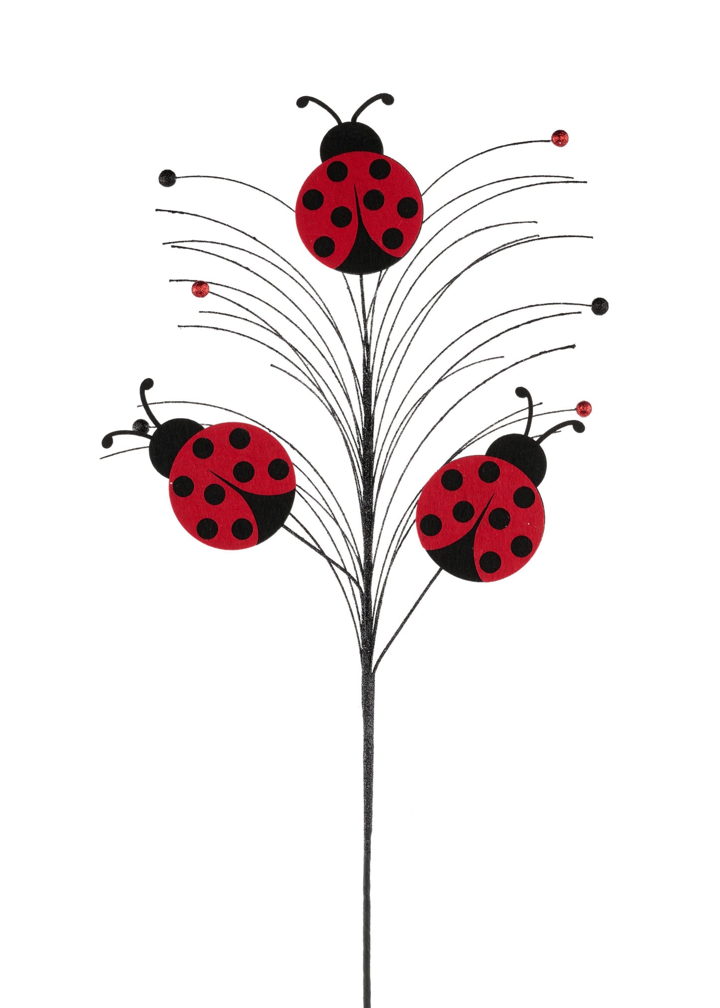 MN0292  30"Oah Glitter Ladybug Spray Red/Black