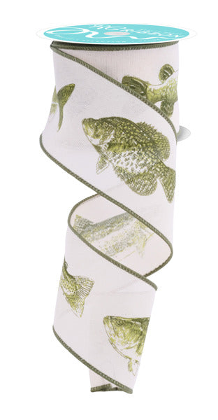 RGF1612C2  2.5" x 10yd Large Fresh Water Fish Cream/Green