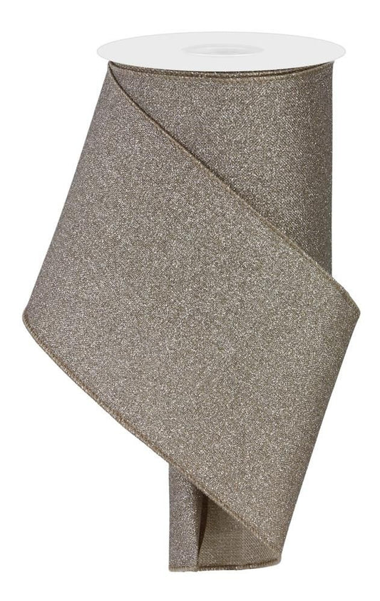 RGE138239    4" x 10yd Fine Glitter On Royal    Taupe