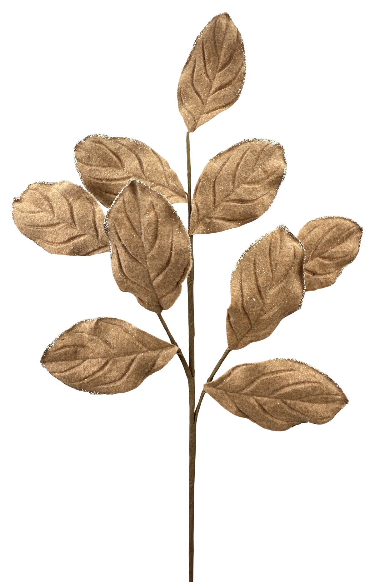 86787TAN    H30   Velvet Magnolia Lvs Spray x 9   Tan
